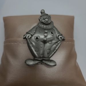 Ms dee pewter clown brooch